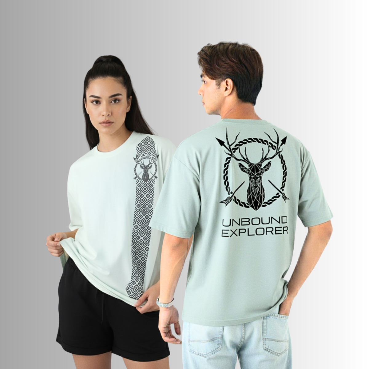Oversized Box Fit T-Shirt, The Unbound Explorer - U Sier Lapalang