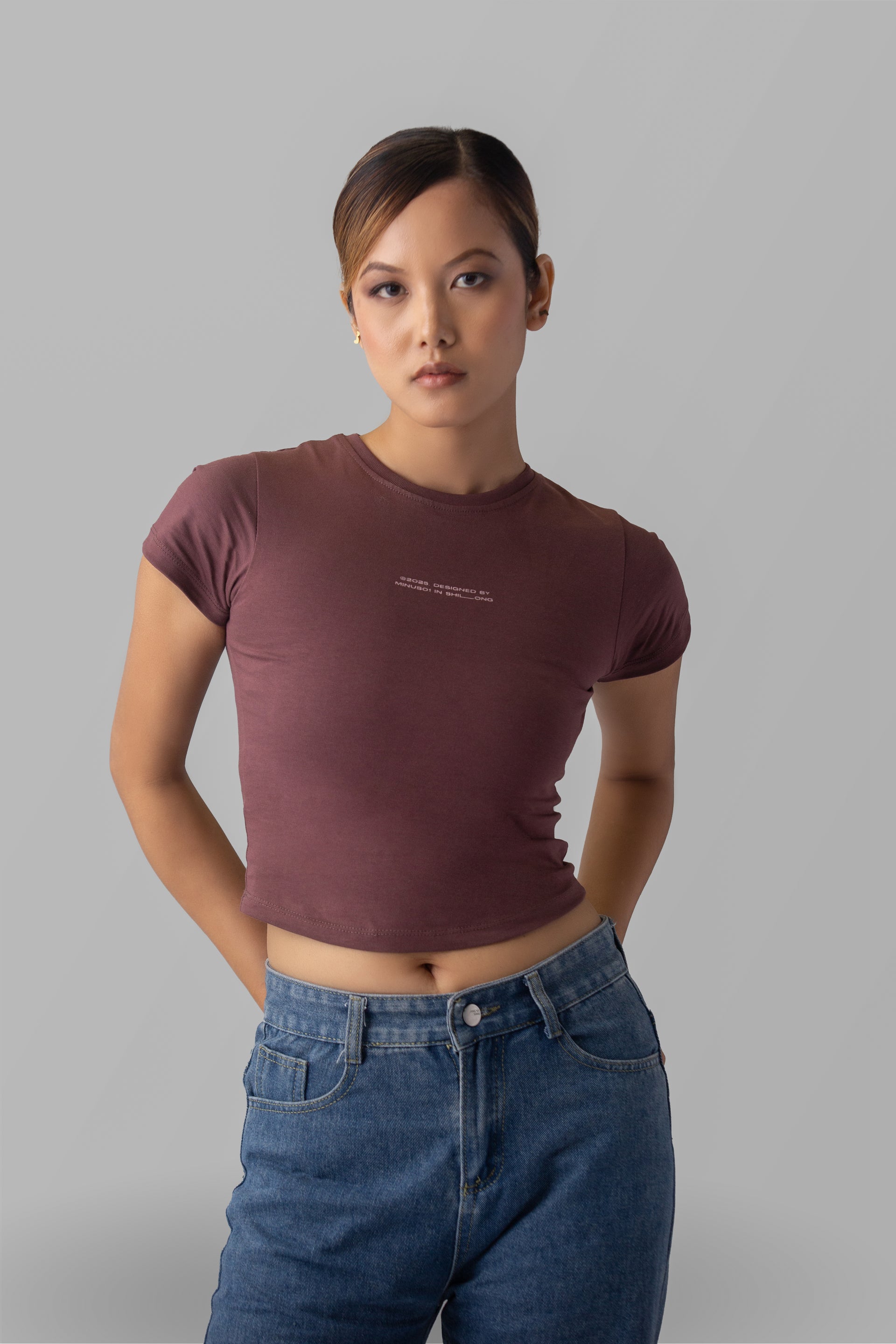 Metallic Rose Cotton Baby Tee