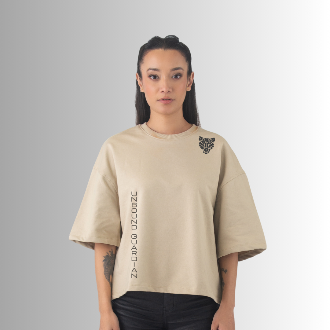Oversized Cropped Box Fit Top, The Unbound Guardian - Labasa