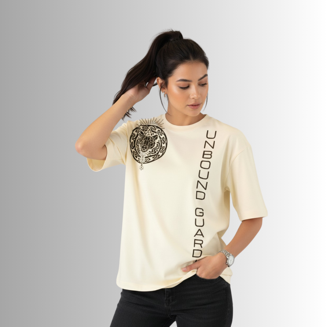 Oversized Box Fit T-Shirt, The Unbound Guardian - Labasa