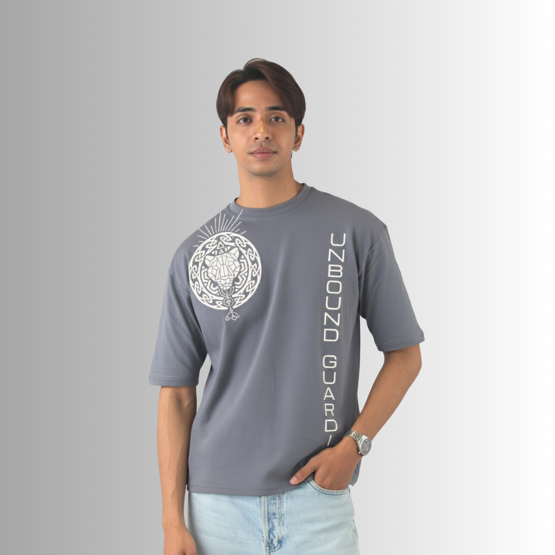 Oversized Box Fit T-Shirt, The Unbound Guardian - Labasa