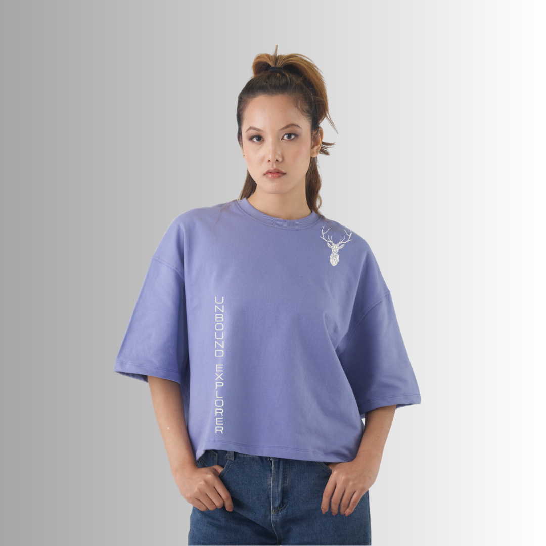 Oversized Cropped Box Fit Top, The Unbound Explorer - U Sier Lapalang